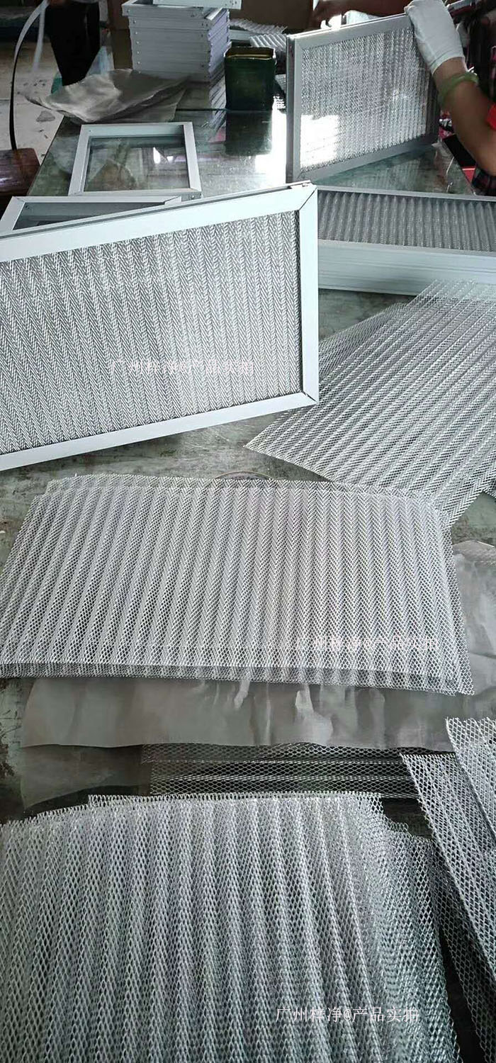 金屬網(wǎng)過濾器框架：鍍鋅鋼板、鋁合金或不銹鋼